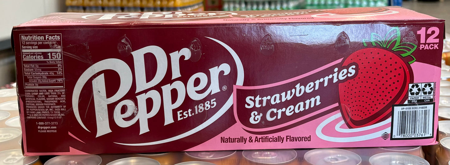 DR PEPPER STRAWBERRIES & CREAM 12*355ML