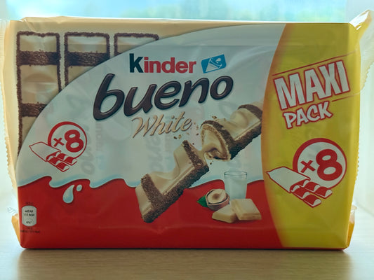 KINDER BUENO WHITE PACK DE 8PCS